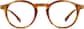 Front view of Round Glasses 7817039 in Caramel thumbnail
