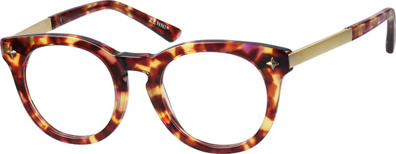 Angle view of Round Glasses 781725 in Tortoiseshell