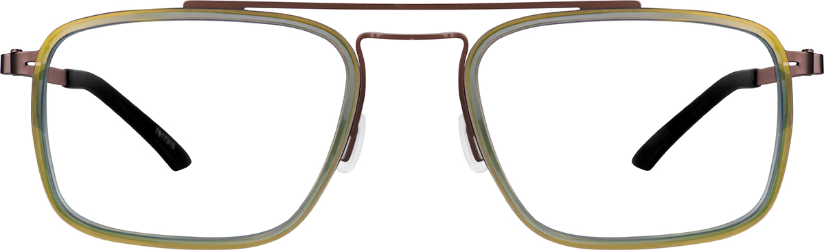 Brown Rectangle Glasses