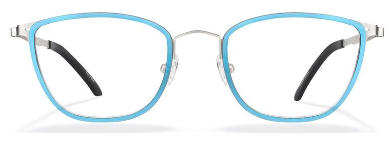 Aqua Blue Rectangle Glasses