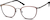 Angle view of Rectangle Glasses 7817418 in Red thumbnail