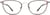 Front view of Rectangle Glasses 7817418 in Red thumbnail