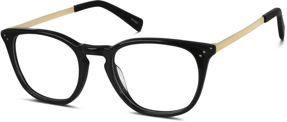 Angle view of Square Glasses 7817621 in Black