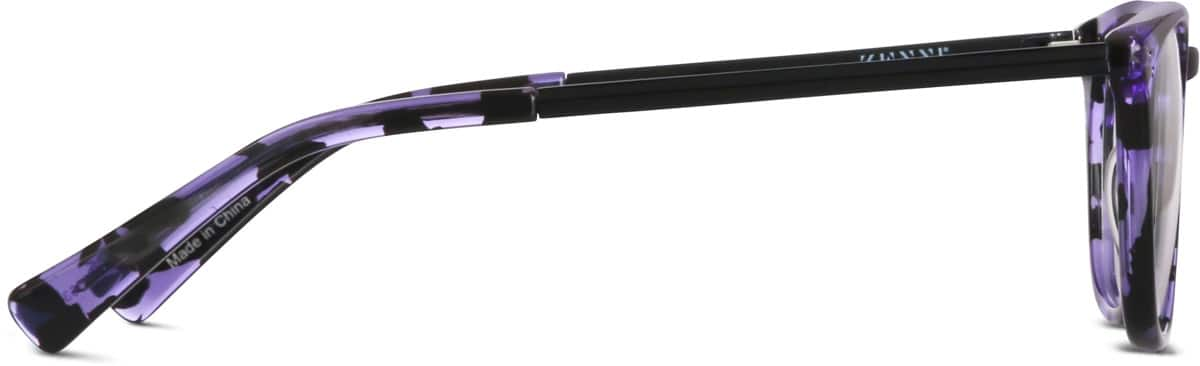 Side view of Square Glasses 7817639 in Purple