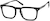 Angle view of Square Glasses 7818321 in Black thumbnail