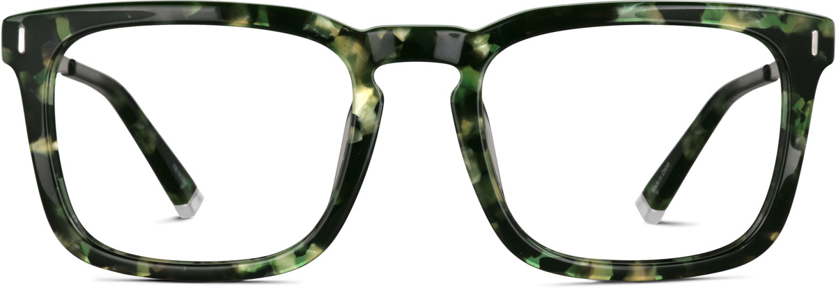 Green Tortoiseshell Square Glasses