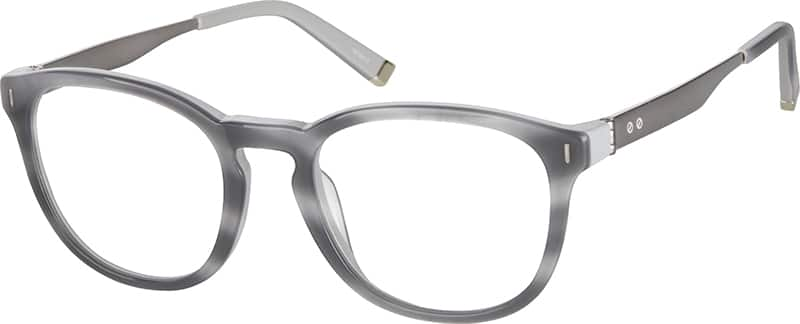 Angle view of Round Glasses 7818412 in Steel