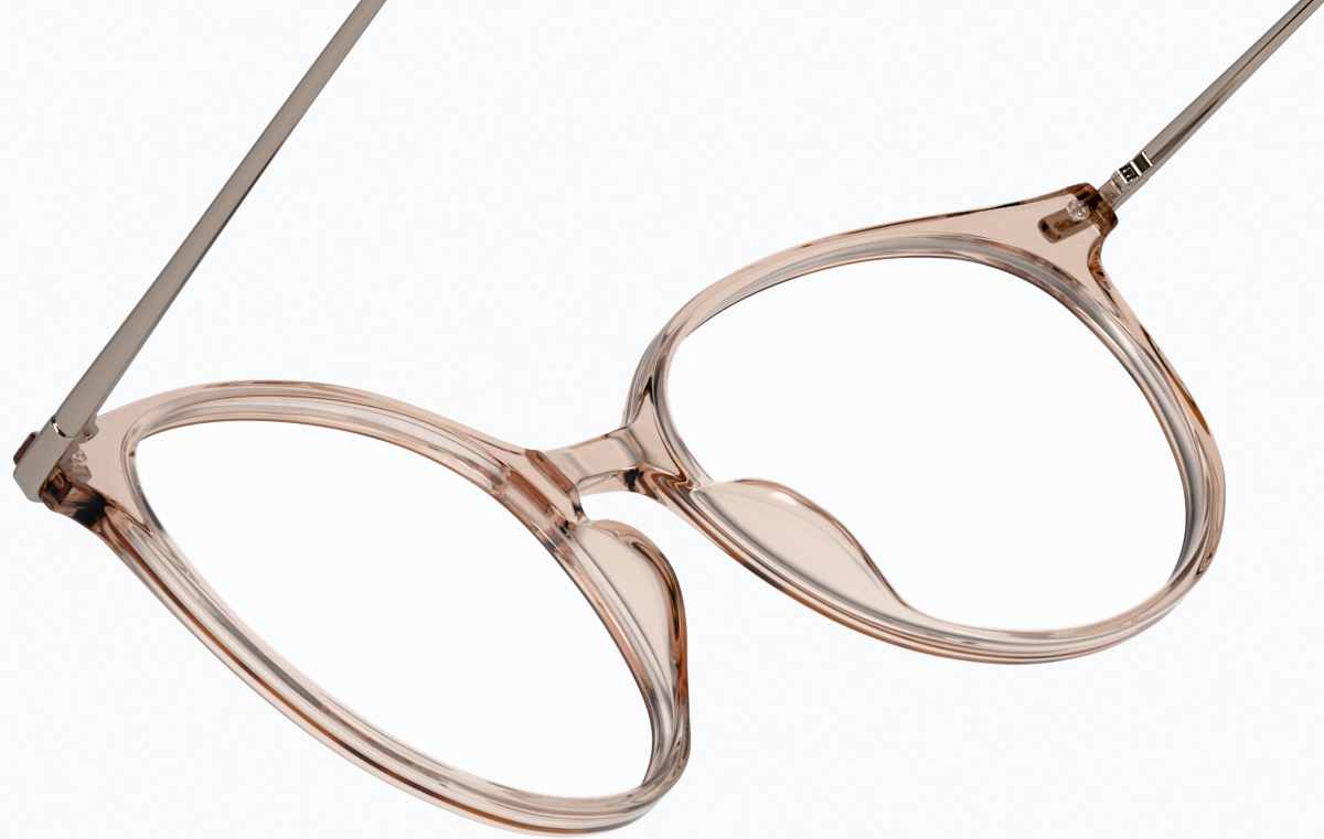 See-through view of Round Glasses 7818615 in Buff thumbnail