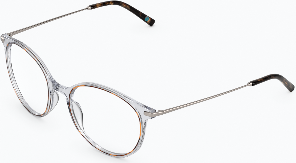 Angle view of Round Glasses 7818623 in Clear thumbnail