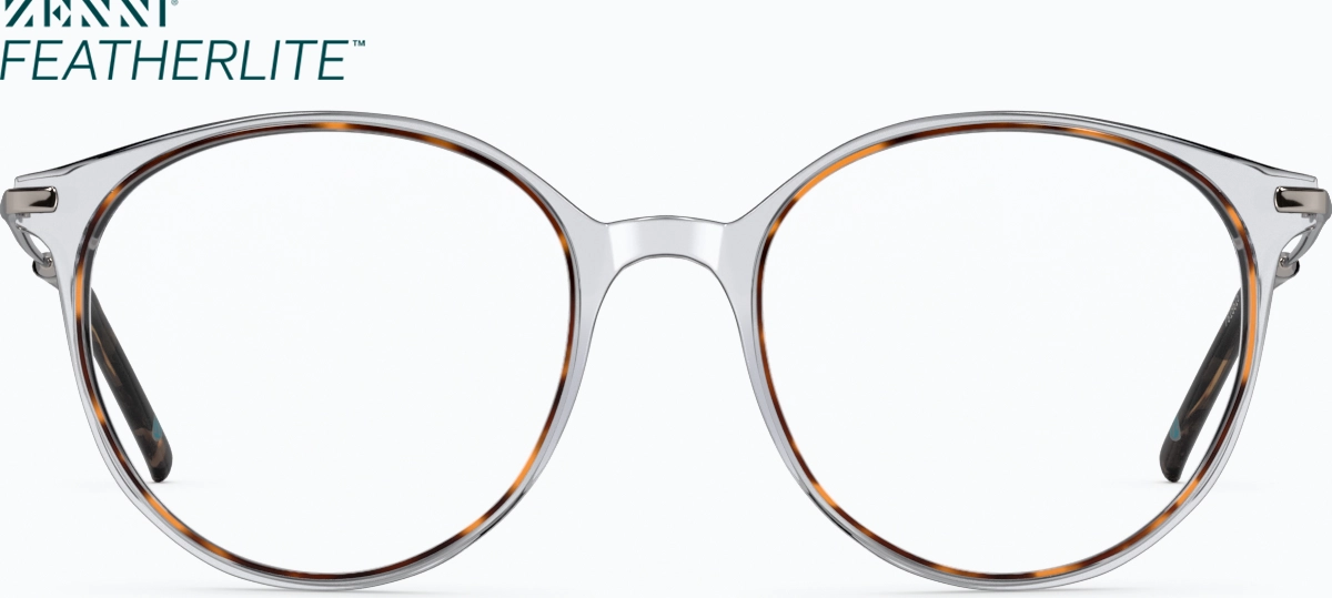 Front view of Round Glasses 7818623 in Clear thumbnail