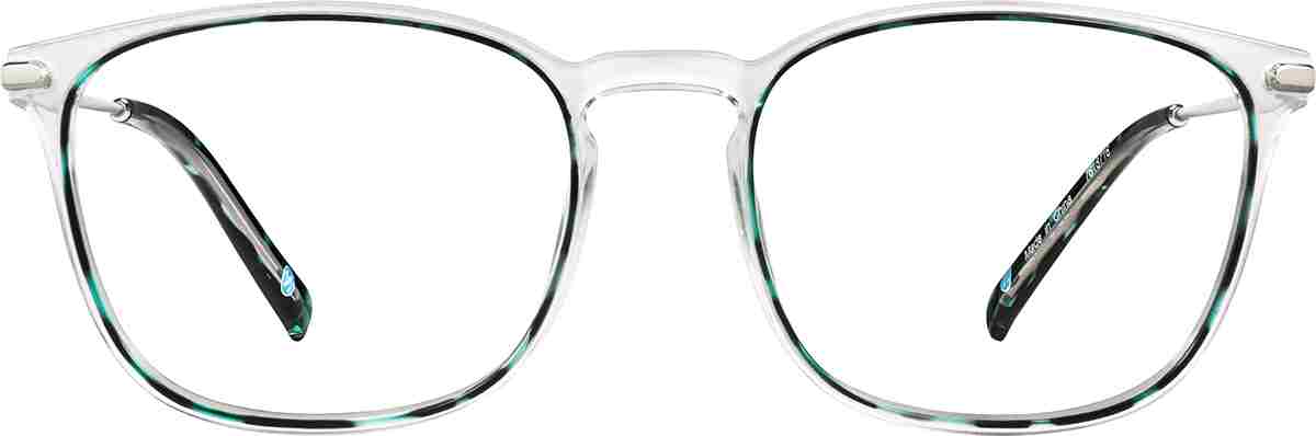 Green Tortoiseshell Square Glasses