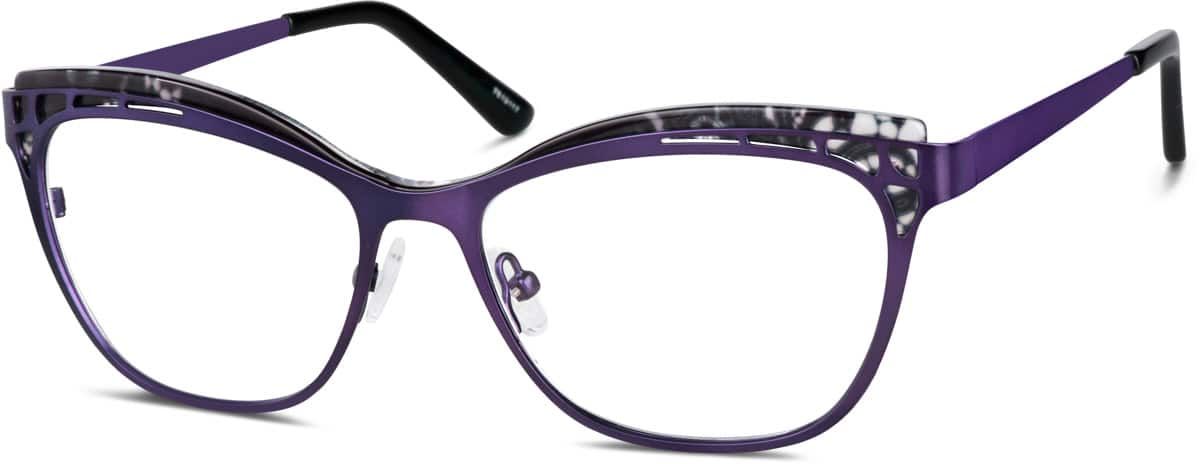 Angle view of Square Glasses 7819117 in Purple