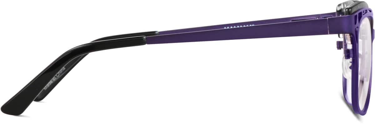 Side view of Square Glasses 7819117 in Purple