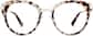 Front view of Round Glasses 7819335 in Ivory Tortoiseshell thumbnail
