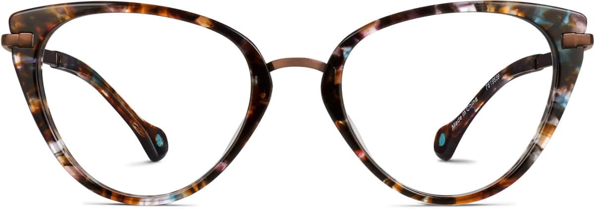 Front view of Cat-Eye Glasses 7819639 in Dark Tortoiseshell