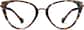 Front view of Cat-Eye Glasses 7819639 in Dark Tortoiseshell thumbnail