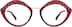 Lip-Shaped Glasses 7819818 in Red