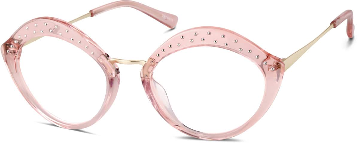 Angle view of Lip-Shaped Glasses 7819819 in Pink