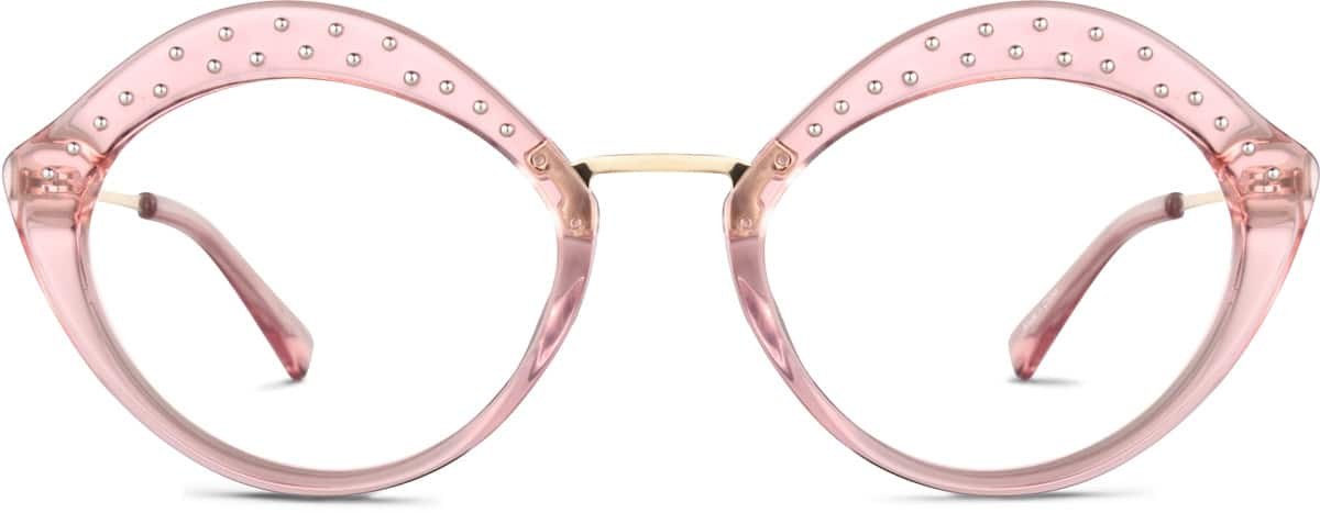 Front view of Lip-Shaped Glasses 7819819 in Pink