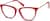 Angle view of Square Glasses 7820418 in Red thumbnail