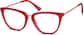 Angle view of Square Glasses 7820418 in Red thumbnail