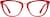 Front view of Square Glasses 7820418 in Red thumbnail