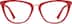 Square Glasses 7820418 in Red