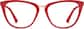 Front view of Square Glasses 7820418 in Red thumbnail