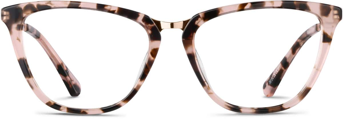 Front view of Square Glasses 7820419 in Pink Tortoiseshell