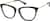 Angle view of Square Glasses 7820421 in Black thumbnail