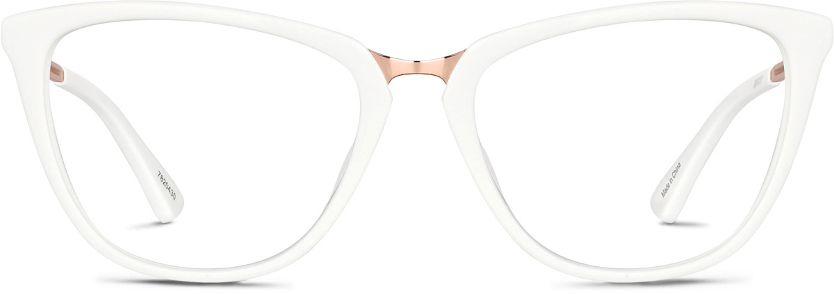 White Square Glasses