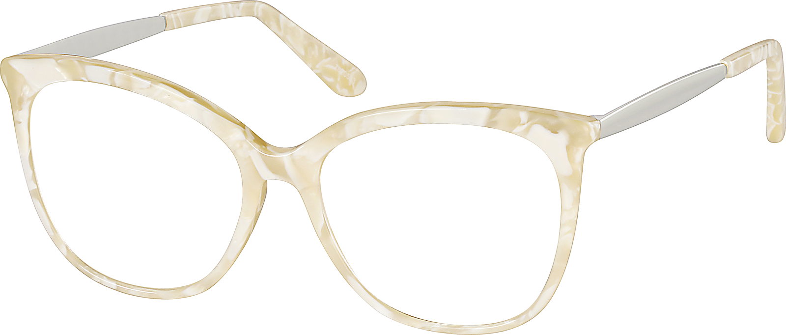 Cream Square Glasses #7820533 | Zenni Optical