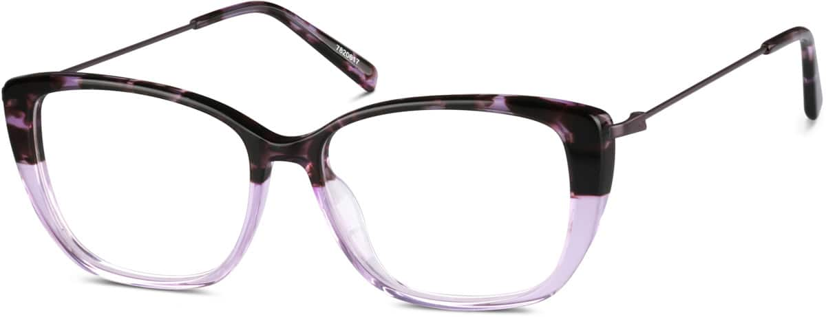 Angle view of Rectangle Glasses 7820617 in Purple