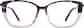 Front view of Rectangle Glasses 7820617 in Purple thumbnail