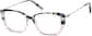 Angle view of Rectangle Glasses 7820619 in Charcoal thumbnail