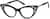Angle view of Cat-Eye Glasses 7820912 in Charcoal thumbnail
