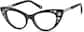 Angle view of Cat-Eye Glasses 7820912 in Charcoal thumbnail
