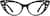 Front view of Cat-Eye Glasses 7820912 in Charcoal thumbnail