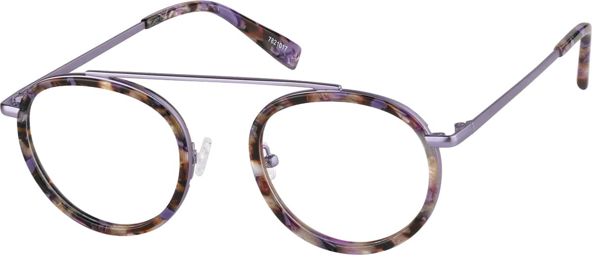 purple tortoise shell glasses