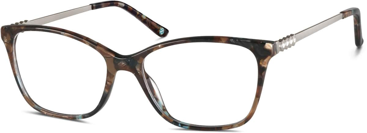 Angle view of Square Glasses 7821215 in Brown