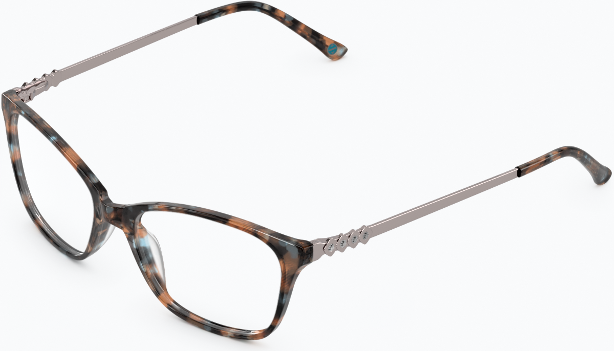 Angle view of Square Glasses 7821215 in Brown thumbnail