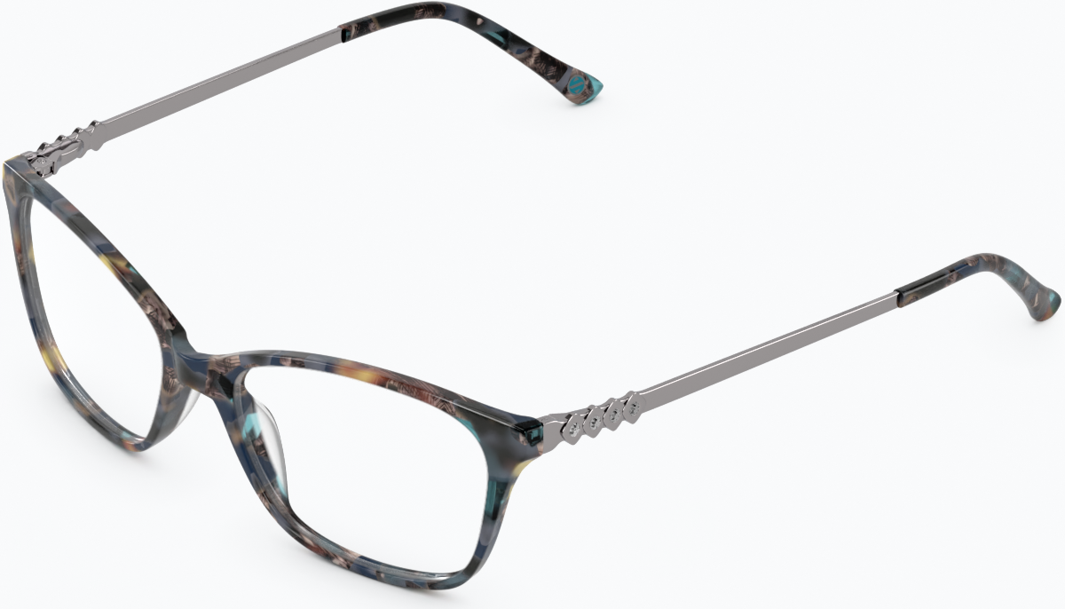 Angle view of Square Glasses 7821216 in Blue thumbnail