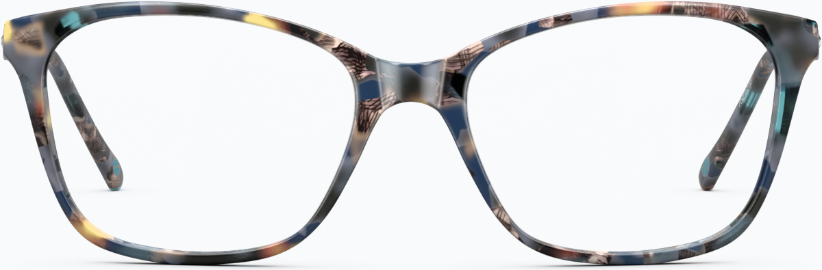 Front view of Square Glasses 7821216 in Blue thumbnail