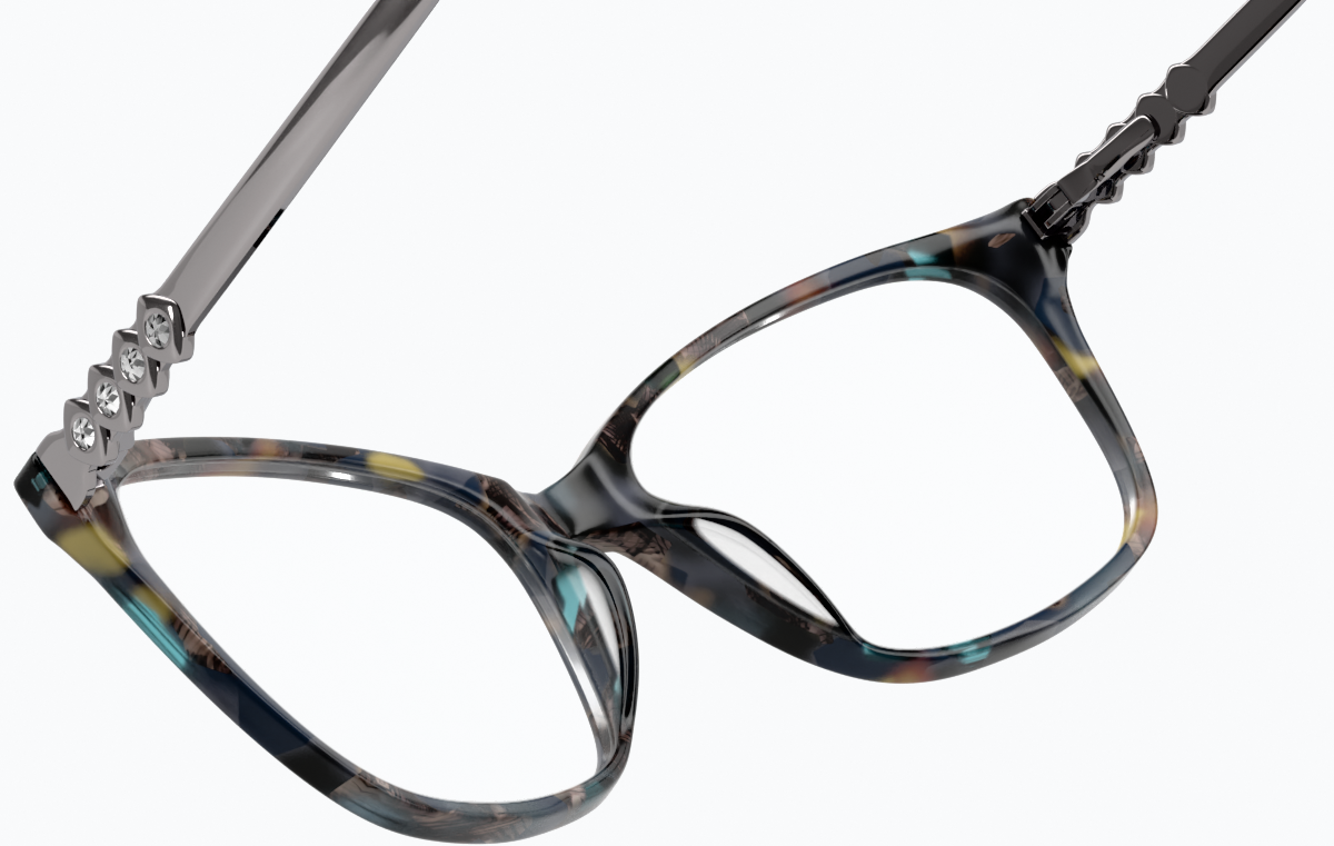 See-through view of Square Glasses 7821216 in Blue thumbnail