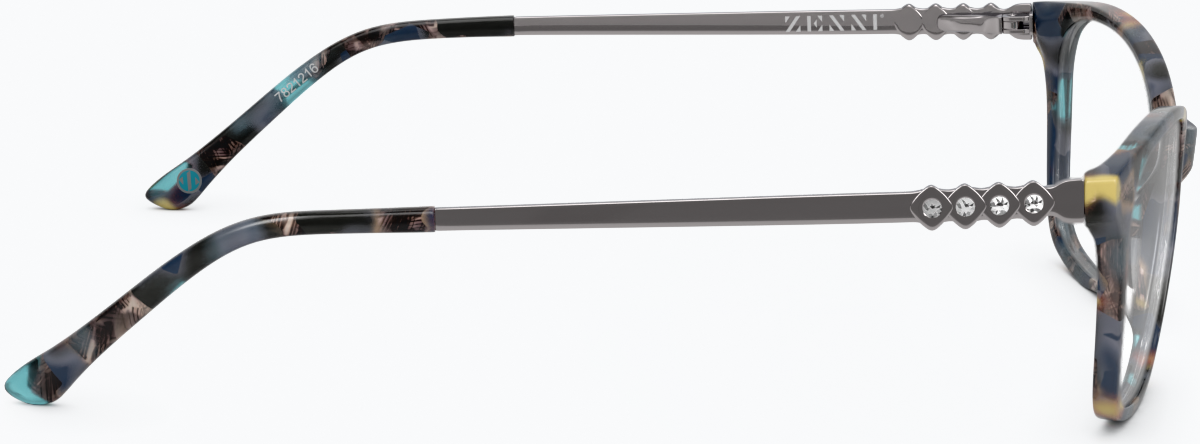 Side view of Square Glasses 7821216 in Blue thumbnail