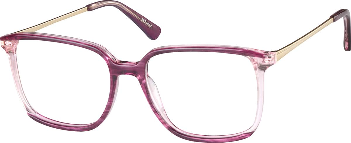 Angle view of Square Glasses 7821417 in Purple