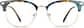 Front view of Browline Glasses 7821524 in Green Tortoiseshell thumbnail