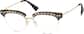 Angle view of Browline Glasses 7821925 in Tortoiseshell thumbnail