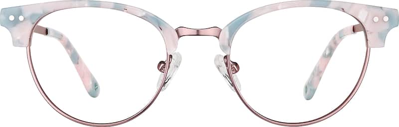 Pink Tortoiseshell Browline Glasses