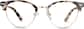 Front view of Browline Glasses 7822035 in Ivory Tortoiseshell thumbnail